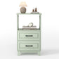 May in Color Tall Nightstand with 2 Drawers and Open Shelf Above, Ideal for Bedroom, Living Room, Home Office