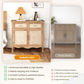 May in Color Sideboard Buffet Cabinet Set of 2, Farmhouse Solid Wood Frame with 2 Drawers and Doors, for Living Room Bedroom Kitchen Entryway, Natural