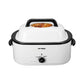 24 Quart Electric Roaster Oven Stainless Steel Roaster Pan With Self-Basting Lid Removable Insert Pot, White