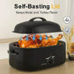 Superjoe 18 QT Electric Roaster Oven, Stainless Steel Roaster Pan for Turkey with Removable Insert Pot, Black