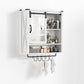 RoyalCraft 28in Bathroom Cabinet Wall Mount with Sliding Mirror Door, Over The Toilet Storage Cabinet, Farmhouse Medicine Cabinet with Shelves and Towel Bar for Living Room, 28" W x 29" H, White