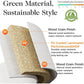 Royalcraft Farmhouse Coffee Table, Boho Tea Table with 2 Rattan Decor Drawers, Accent Center Sofa Table with Storage Shelf, 2 Tier Coffee Table for Bedroom, Living Room, Home Office, Grayish White