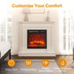 Heynemo 18" Electric Fireplace Insert, Recessed Fireplace Heater with Remote Control, Small Heater with Low Noise, Adjustable Temperature, 8H Timer, Adjustable Flame Brightness, 110V/1500W, Black