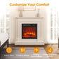 Mayincolor 18" Electric Fireplace Insert, Recessed Fireplace Heater with Remote Control, Small Heater with Low Noise, Adjustable Temperature, 8H Timer, Adjustable Flame Brightness, 110V/1500W, Black