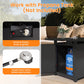 Heynemo 43" Outdoor Propane Fire Pit Table with Waterproof Cover, 2-in-1 50,000 BTU Gas Fire Table with Lid & Decorative Lava Rocks