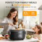 8.5QT Programmable Slow Cooker with Locking Lid, Versatile Food Warmer, Digital Timer, Portable Multi-Cooker with Adjustable Temperature Settings, and Dishwasher Safe Components, Black