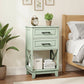 May in Color Tall Nightstand with 2 Drawers and Open Shelf Below, Ideal for Bedroom, Living Room, Home Office