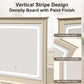 Heynemo Fluted 6 Drawer Dresser with Lighted Mirror, Wide Modern Chests of Drawers for Bedroom, Living Room, Hallway, Beige
