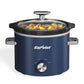 Sunvivi 2QT Small Slow Cooker with Removable Ceramic Pot, 3 Heating Settings - Blue