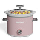 2QT Small Slow Cooker with Removable Ceramic Pot, 3 Heating Settings, Dishwasher-Safe Glass Lid, Pink