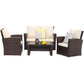4 Piece Wicker Conversation Set