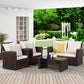 4 Piece Wicker Conversation Set