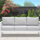 Patio Furniture 3 Seats Aluminum Sofa
