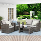 4 Piece Wicker Conversation Set