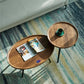 Fansafurn Modern Minimalistic Round Coffee Table - Small-sized, Luxury Design, Perfect for Living Rooms