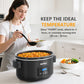 Sunvivi 8.5QT Programmable Slow Cooker with Locking Lid - Digital Display - Black