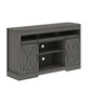 Heynemo TV Stand for 70" TVs, Modern Media Console Storage Cabinet with Sliding Barn Doors, Wooden Entertainment Center for Living Room Bedroom, Dark Gray