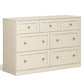 May in Color Dresser for Bedroom with 7 Drawers, Wood Drawer Organizer for Bedroom, Living Room, Hallway, Beige