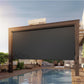 Superjoe Outdoor Roller Shades for Patio New Material with 95% UV Protection, 6'L x 6'W Blinds Roll Up for Gazebo Porch, Deck, Pergola, Blockout Waterproof Protect Privacy, Black