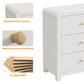 May in Color Modern 6-Drawer Chest of Drawers, with Rounded Corners, White, 47 in