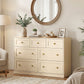 May in Color Dresser for Bedroom with 7 Drawers, Wood Drawer Organizer for Bedroom, Living Room, Hallway, Beige