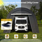CozyHome 12' x 25' Domed Carport with 4 Cloth Bags, Portable Garage with 2 Roll-up Doors, All-Weather Storage Shelter Shed for Cars, Truck, or Garden Tools
