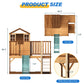 May in Color 9-in-1 Outdoor Wooden Playhouse with Slide & Sandbox - Backyard Playset for Kids Ages 3-10 - Natural Fir Play Center with Play Kitchen, Growth Chart & Safety Rails