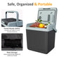 Heynemo 25QT Thermoelectric Mini Fridge ¨C Dual Cooling & Heating Portable Cooler for Travel, Camping, Car, and Home Use, Black