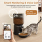 Heynemo 4L Smart Automatic Cat Feeder with HD Camera, WiFi App Control, Auto Pet Feeder for Cats and Small Dogs, Black