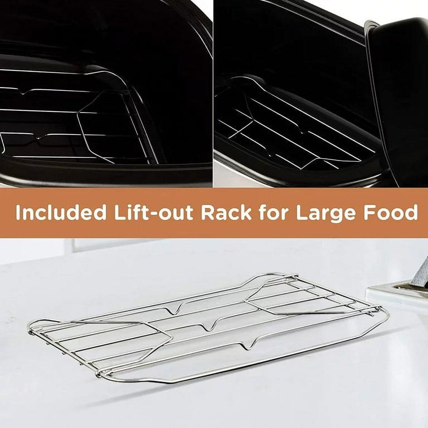 CozyHom 18 Quart Electric Roaster Oven Stainless Steel Roaster Oven for Turkey With Self-Basting Lid Removable Insert Pot, Silver