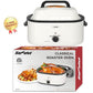 SUNVIVI 20 Quart Turkey Electric Roaster Oven with Self-Basting Lid, Stainless Steel, White-2