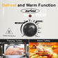 Superjoe 8-Quart Roaster Oven with Self-Basting Lid Lid, Electric Turkey Roaster Oven with Removable Pan and Rack, Stainless Steel, White