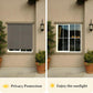 Cozy Home 6' x 6' Weather-Resistant Brown Outdoor Roller Shades with Pole