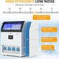 Heynemo Commercial Ice Maker Machine, 265LBS/24H, 55LBS Storage Bin, Stainless Steel Under Counter Ice Machine for Restaurants, Bars, and Home Use, Includes Water Filter, Scoop, and Hose
