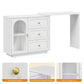 May in Color Extendable Makeup Vanity Desk with 3 Drawers & 1 Door