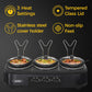 SUNVIVI slow pot roast chicken oven combination, large capacity suitable for family gatherings ,Stainless Steel,Black