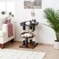 Heynemo Multi-Level Cat Tree with Sisal Scratching Posts & Cooling Mat - 2 Beds, Gray