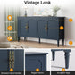 May in Color Console Cabinet, 58'' Wood Sideboard Buffet Cabinet, for Entryway, Living Room, Bedroom, Dining Room, Blue