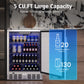 Sunvivi Outdoor & Indoor Beverage Refrigerator, 24 Inch Stainless Steel Under Counter Drink Fridge, Silver Weatherproof Can Cooler Wine Chiller with Lock for Kitchen, Office, Patio, Bar, Home