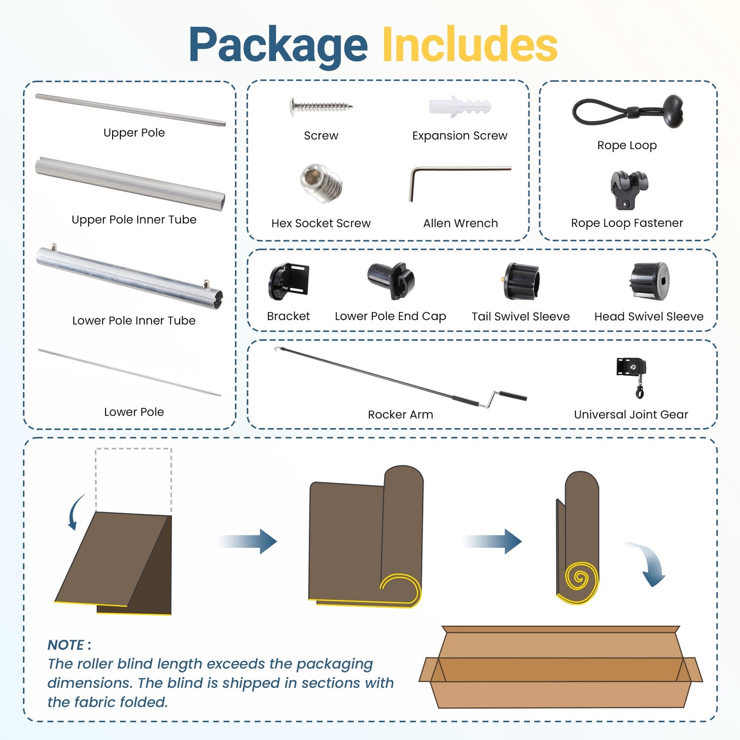 CozyHome Outdoor Roller Shade 10' x 8', Cordless Patio Shade with Crank Handle, 95% UV Protection, Aluminum Privacy Sun Shade for Patio, Brown