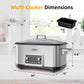 SUNVIVI Programmable 8 Quart Slow Cooker, Stainless Steel
