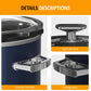 2QT Small Slow Cooker with Removable Ceramic Pot, 3 Heating Settings, Dishwasher-Safe Glass Lid,Blue