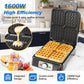 Sunvivi 4-Slice Belgian Waffle Maker, Electric Waffle Iron with Temperature Control, Nonstick Plates & Indicator Lights, Easy Clean