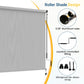 CozyHome Outdoor Roller Shade 6' x 6', Cordless Patio Shade with Crank Handle, 95% UV Protection, Aluminum Privacy Sun Shade for Patio, Gray