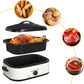 Superjoe Electric Nonstick Stainless Steel Roasting Pan with Self-Basting Lid