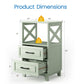 May in Color Tall Nightstand with 2 Drawers and Open Shelf Above, Ideal for Bedroom, Living Room, Home Office