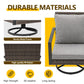 RoyalCraft Royalcraft Patio Swivel Dining Chairs with 360-Degree Rotating, All Weather Rattan Chairs with Water-resistant Cushions & Metal Frame, Modern Outdoor Rocking Chair for Porch, Bistro, Balcony,Grey