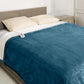 SUNVIVI Electric Heated Blanket, 84" x 62" Twin Size Electric Blanket with 10 Heating Levels and 12 Hours Auto-Off, Soft Flannel Blanket with ETL Certification,Blue