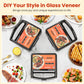 Sunvivi 3-in-1 Electric Sandwich Maker & Waffle Grill, 800W Panini Press with Non-Stick Removable Plates & Tempered Glass Top, Cool Touch Handle, Black