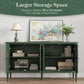 Superjoe Console Cabinet, 58'' Mid Century Modern Pantry Cabinet, Wood Buffet Cabinet, Media Cabinet with 4 Doors, Accent Cabinet for Entryway, Living Room, Bedroom, Dining Room (Green)